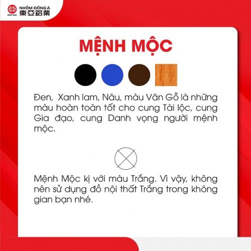 Chọn màu cửa nhôm phù hợp với phong thuỷ