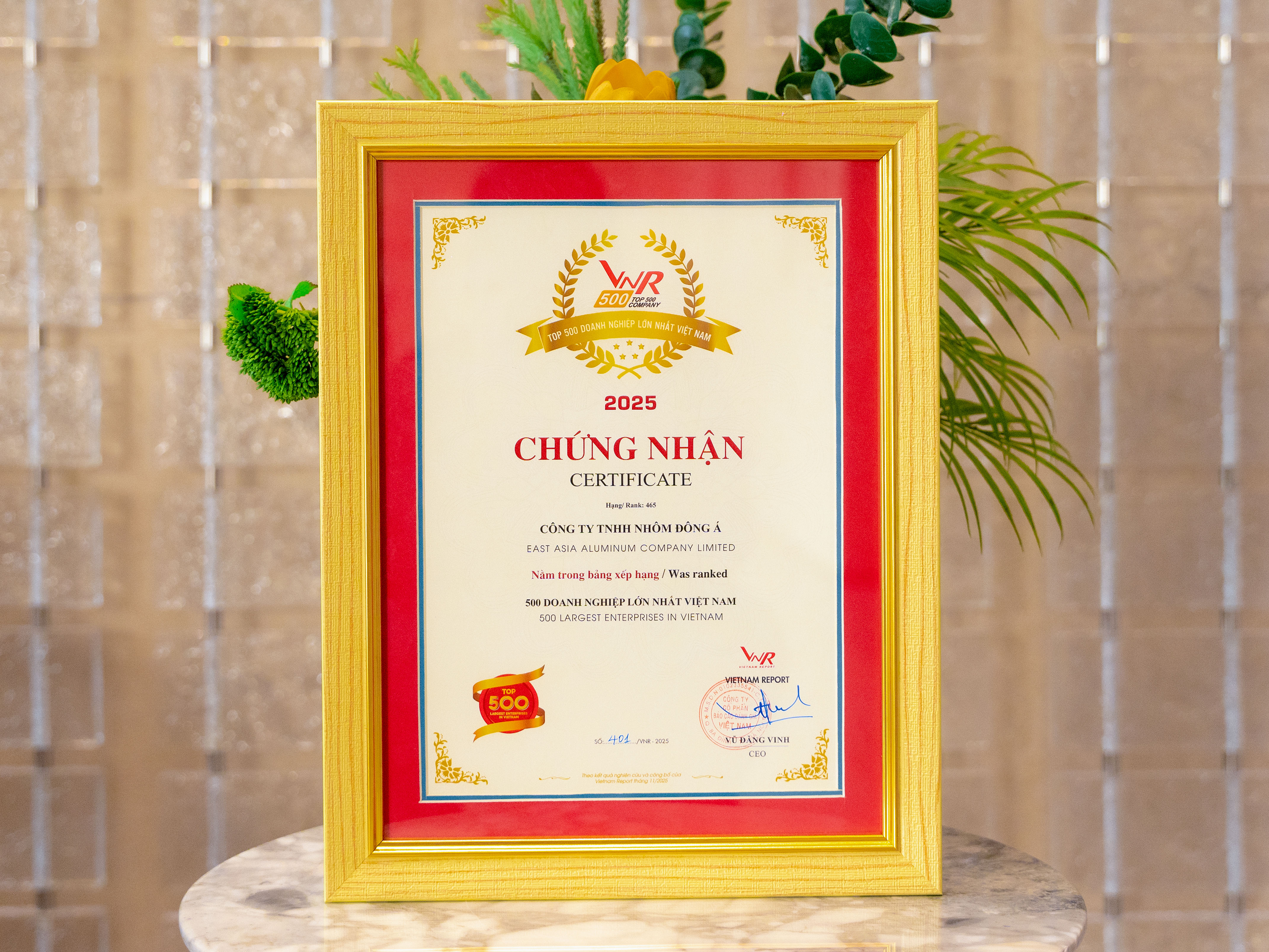 giấy chứng nhận ngang