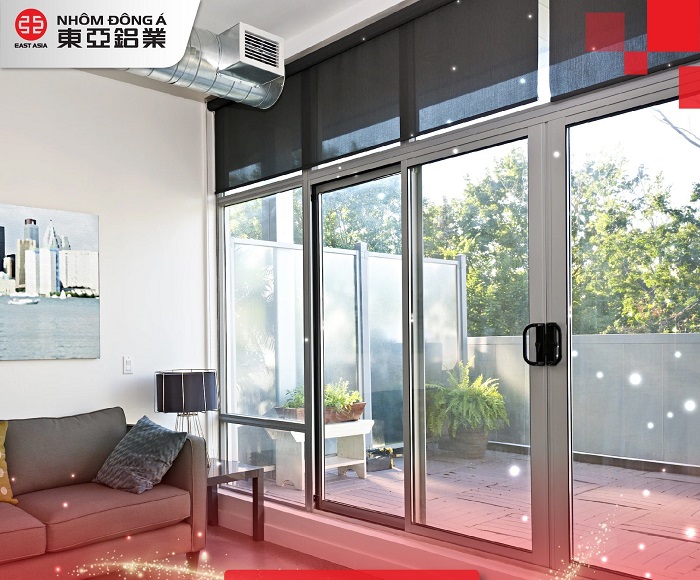 Mẫu cửa nhôm kính phòng khách