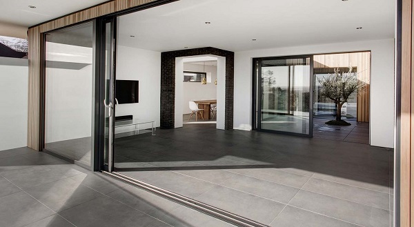 Vách nhôm kính 1 cánh lùa