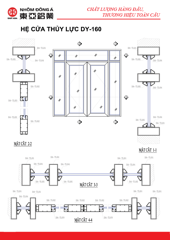 Cửa Thủy Lực khung nhôm bản 18 Nhôm Đông Á có gì đặc biệt