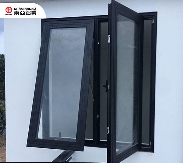 Cửa sổ 1 cánh mở hất nhôm kính