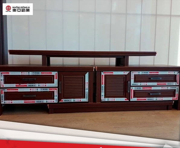 tủ kệ nhôm kính\